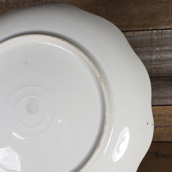 Vintage Wheelock China Plate Austria Decorative Roses Gold Trim Distressed - Picture 10 of 14